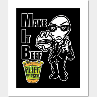 Make It Beef Alien Burger Posters and Art
